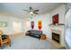Living room with a ceiling fan, a fireplace and neutral walls at 211 Colonial Homes Dr # 2304, Atlanta, GA 30309