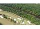 Aerial view of golf course with riverfront property and lush green landscape at 5693 Brendlynn Dr, Suwanee, GA 30024