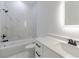 Bathroom featuring white marble on shower and floor, plus bright white vanity at 2861 Tree Top Rd, Dacula, GA 30019