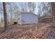 Single-story home with grey siding and a wooden deck at 279 Lewis Way, Canton, GA 30115