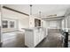 Open concept kitchen with island and stainless steel sink at 279 Lewis Way, Canton, GA 30115