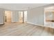 Bright bedroom with wood-look flooring, large closets, and neutral paint colors at 4315 Orchard Park Ct, Stone Mountain, GA 30083