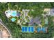 Aerial view of community amenities, including tennis and pickleball courts at 138 Stargaze Rdg, Canton, GA 30114