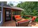 Deck with seating area and access to a screened porch at 138 Stargaze Rdg, Canton, GA 30114