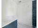 Modern bathroom with gray vanity, white countertop, and tiled shower at 235 River Valley Court Lot 4 Ct, Atlanta, GA 30328