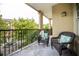 A pleasant balcony with outdoor seating and view at 1735 Peachtree Ne St # 321, Atlanta, GA 30309