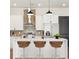 Modern kitchen with stainless steel appliances, pendant lighting, and a breakfast bar at 947 Willingham Dr # 2, Hapeville, GA 30354