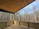 Wood deck with wood ceiling and view of wooded area at 165 Cedarwood Ln, Roswell, GA 30075