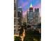 Stunning nighttime view of the city skyline at 1080 Peachtree Ne St # 1309, Atlanta, GA 30309