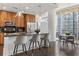 Updated kitchen with stainless steel appliances and breakfast bar seating at 1080 Peachtree Ne St # 1309, Atlanta, GA 30309