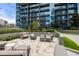 Upscale outdoor patio with seating and city views at 1080 Peachtree Ne St # 1309, Atlanta, GA 30309