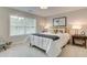 Comfortable bedroom featuring a cozy bed, side tables with lamps, and a large window providing natural light at 1988 Deco Dr, Kennesaw, GA 30144