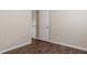 Bedroom featuring vinyl floors and doorway at 1623 Bradmere Ln, Lithia Springs, GA 30122