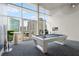 Recreation room featuring a modern pool table with city views and a table for entertaining at 3325 Piedmont Ne Rd # 1801, Atlanta, GA 30305