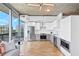 Modern kitchen featuring stainless steel appliances, white cabinetry, and a stunning city view at 3324 Peachtree Ne Rd # 2706, Atlanta, GA 30326