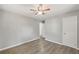 Bedroom with ceiling fan and double door closet at 1974 Skyview Cir, Douglasville, GA 30135