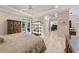 Spacious main bedroom with beautiful flooring and access to a private balcony at 2010 Stonehedge Rd, Roswell, GA 30075