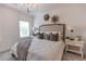 Inviting bedroom featuring neutral tones, comfortable bedding, and ample natural light from the window at 630 Skytop Dr # 157, Cumming, GA 30040