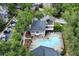 Aerial view of the community featuring a pool, landscaping, and parking at 14 Saint Claire Ne Ln, Atlanta, GA 30324