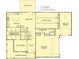 Detailed floor plan showcasing the layout of the home, including the kitchen, living room, and garage at 1065 Low Water Nw Xing, Acworth, GA 30101