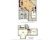 Detailed floor plans for first floor and bonus suite with basement featuring living areas, kitchenettes, bedrooms and bonus room at 5365 Maggie Mae Ln, Cumming, GA 30028