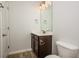 Bathroom featuring modern vanity, mirror and lighting fixture at 2539 Hedgeway Cir, Kennesaw, GA 30144