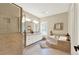 Bathroom with double vanity, large shower, and a spacious garden tub at 2269 E Cherokee Dr, Woodstock, GA 30188