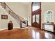 Grand entryway with double doors and stained glass at 2269 E Cherokee Dr, Woodstock, GA 30188