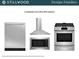 Image shows stainless steel kitchen appliances: range, microwave, dishwasher and vent hood at 3315 Stillwood Ln, Atlanta, GA 30354