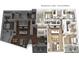 Detailed floor plan of the home highlighting the layout of the rooms and shared hall at 8200 Main St # 1206, Woodstock, GA 30188
