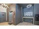 Contemporary elevator lobby featuring modern lighting, artwork, and convenient mailboxes at 8200 Main S St # 1208, Woodstock, GA 30188