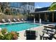 Community pool with lounge chairs and a fountain, offering a relaxing outdoor experience at 3324 Springhaven Ave, Atlanta, GA 30354