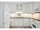 Bright kitchen featuring white cabinetry, stainless steel appliances, granite countertops, and tiled backsplash at 1261 Lavista Rd # F-3, Atlanta, GA 30324