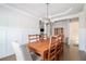Dining room with hardwood floors, chandelier and farmhouse table at 2535 Grayton Loop, Villa Rica, GA 30180