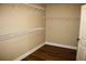 Spacious closet featuring wire shelving for organized storage and wood flooring at 2616 Holden Spring Dr, Dacula, GA 30019