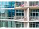 Close-up of condo balconies, showing outdoor seating areas and sleek architectural design at 923 Peachtree Ne St # 927, Atlanta, GA 30309