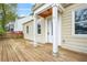 Exterior view of the house with front deck and support beams at 1159 Fair Sw St, Atlanta, GA 30314