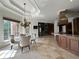 View of the kitchen with a breakfast nook and a view into the Gathering room at 2867 Darlington Run, Duluth, GA 30097
