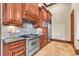 Gourmet kitchen featuring stainless steel appliances and granite countertops at 2867 Darlington Run, Duluth, GA 30097