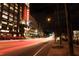 Night view captures the vibrant Ponce City Market area with bright lights and illuminated cityscape at 1277 Avalon Ne Pl, Atlanta, GA 30306