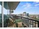 Spacious balcony with seating, offering expansive views of the surrounding cityscape at 1080 Peachtree Ne St # 2512, Atlanta, GA 30309