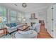 Charming living room featuring a fireplace, comfortable seating, and hardwood floors at 3621 Vinings Slope Se # 3202, Atlanta, GA 30339