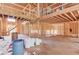 The open unfinished interior features exposed wood framing and high ceilings, ready for customization at 2675 Drayton Hall Dr, Buford, GA 30519