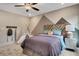 bedroom with mountain wall art, teepee, and grey carpet at 366 Boundless Ln, Canton, GA 30114