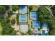 Aerial view of tennis courts, pool, and playground at 503 W Green Ct, Woodstock, GA 30189