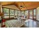 Spacious screened porch overlooking backyard at 503 W Green Ct, Woodstock, GA 30189