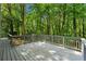 Picture of a home backyard deck with a wood fence overlooking a wooded lot at 626 Dover St, Marietta, GA 30066