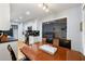 Eat-in kitchen featuring ample white cabinetry, sleek countertops and modern appliances at 626 Dover St, Marietta, GA 30066
