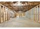 Unfinished basement with framing and insulation at 1645 Mayfield Rd, Alpharetta, GA 30009