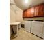 Laundry room with washer, dryer, and extra cabinets at 89 Grand Oak Way, Dallas, GA 30157